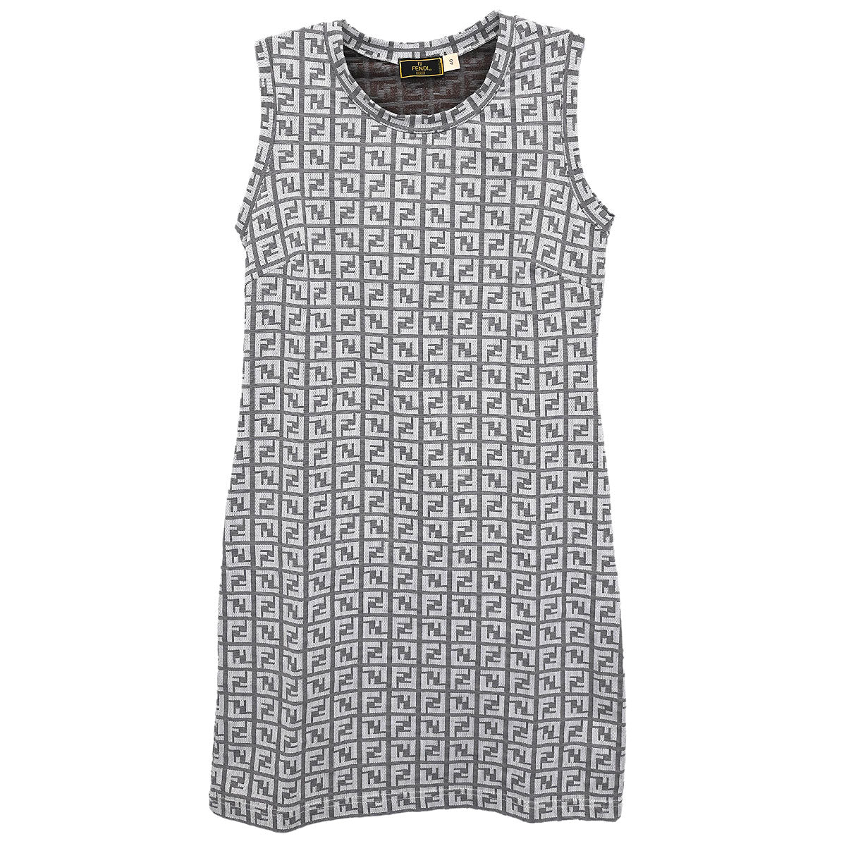 Fendi Sleeveless Dress Zucchino White #40