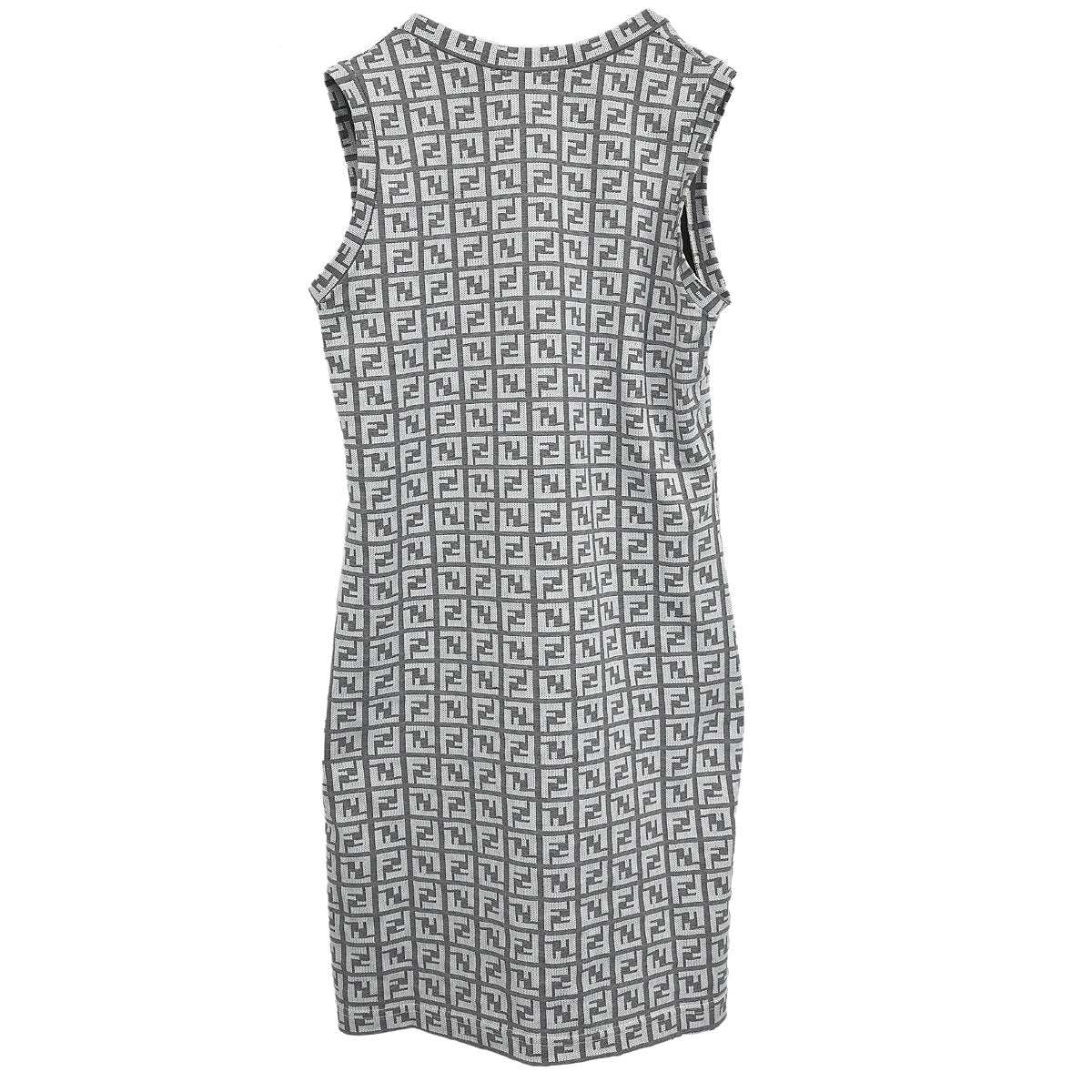 Fendi Sleeveless Dress Zucchino White #40