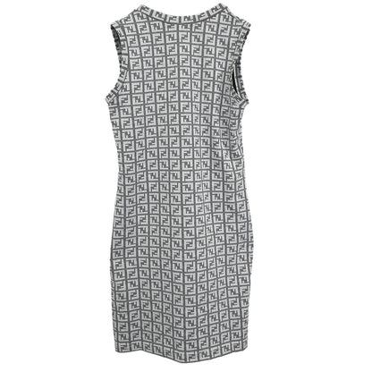 Fendi Sleeveless Dress Zucchino White #40