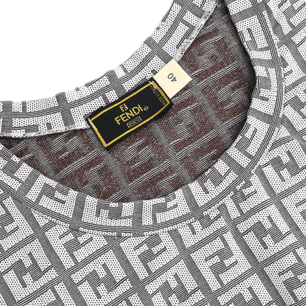 Fendi Sleeveless Dress Zucchino White #40