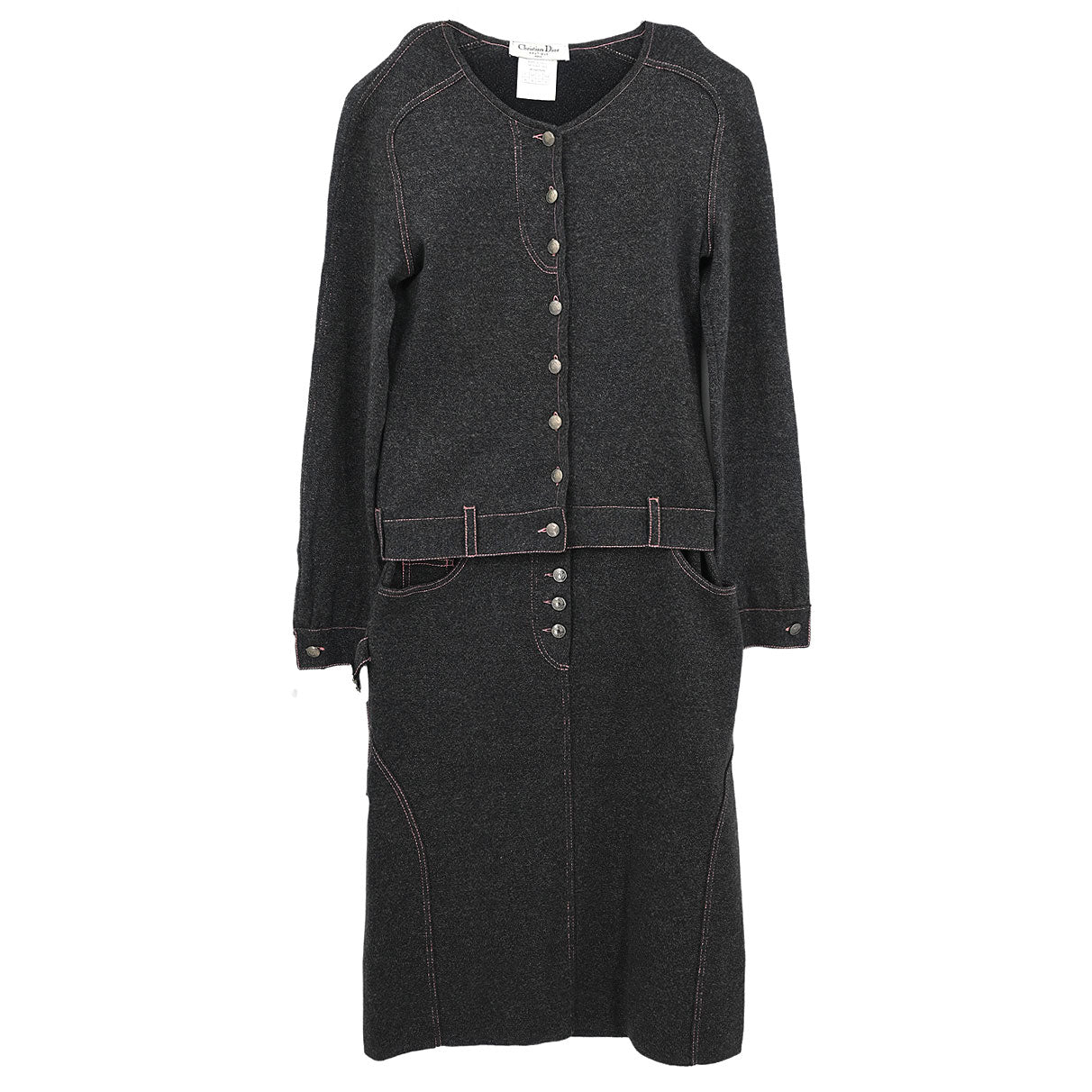Christian Dior 2003 Setup Suit Cardigan Skirt #36 #38