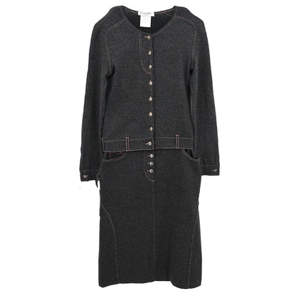 Christian Dior 2003 Setup Suit Cardigan Skirt #36 #38