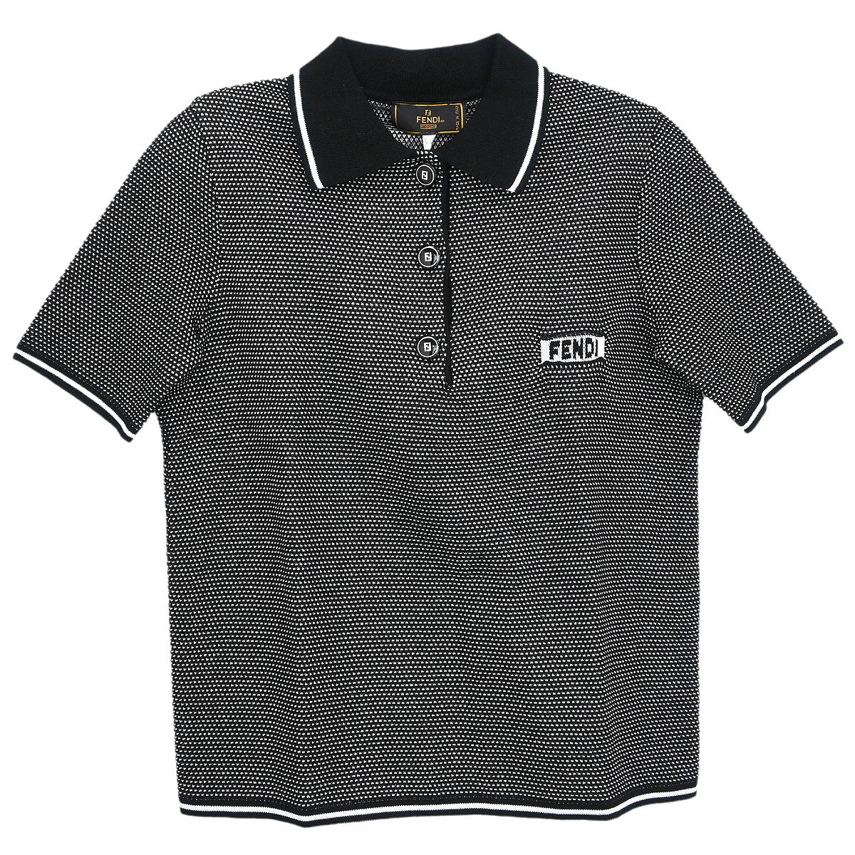 Fendi Polo Shirt Top Black #38