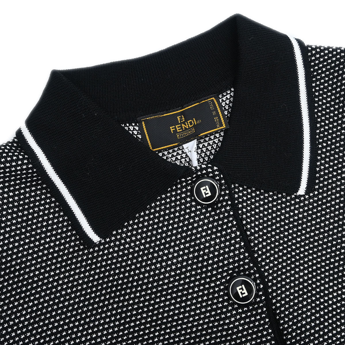 Fendi Polo Shirt Top Black #38