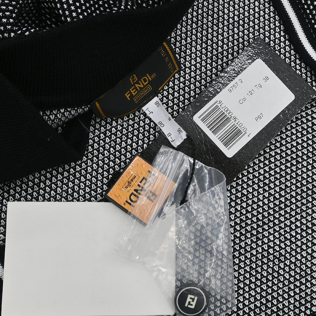 Fendi Polo Shirt Top Black #38