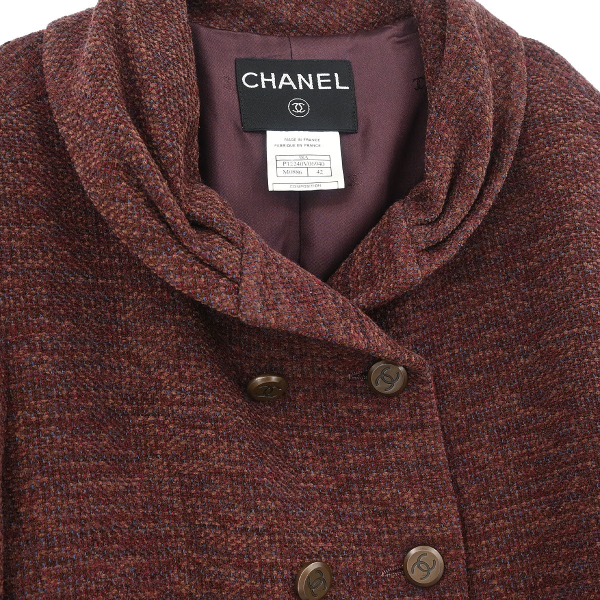 Chanel 1998 Setup Suit Jacket Skirt Brown #42