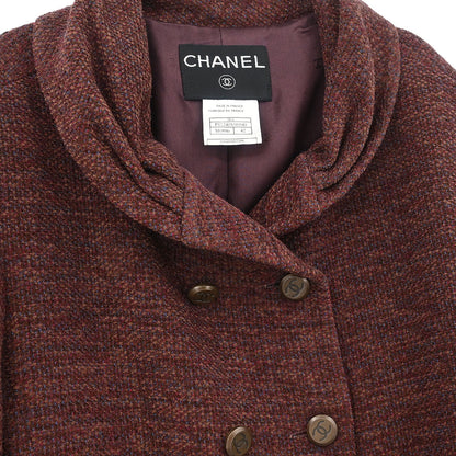 Chanel 1998 Setup Suit Jacket Skirt Brown #42