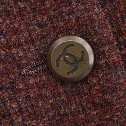 Chanel 1998 Setup Suit Jacket Skirt Brown #42