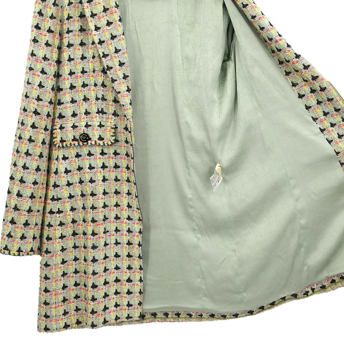 Chanel 2002 Zip Up Jacket Light Green #42