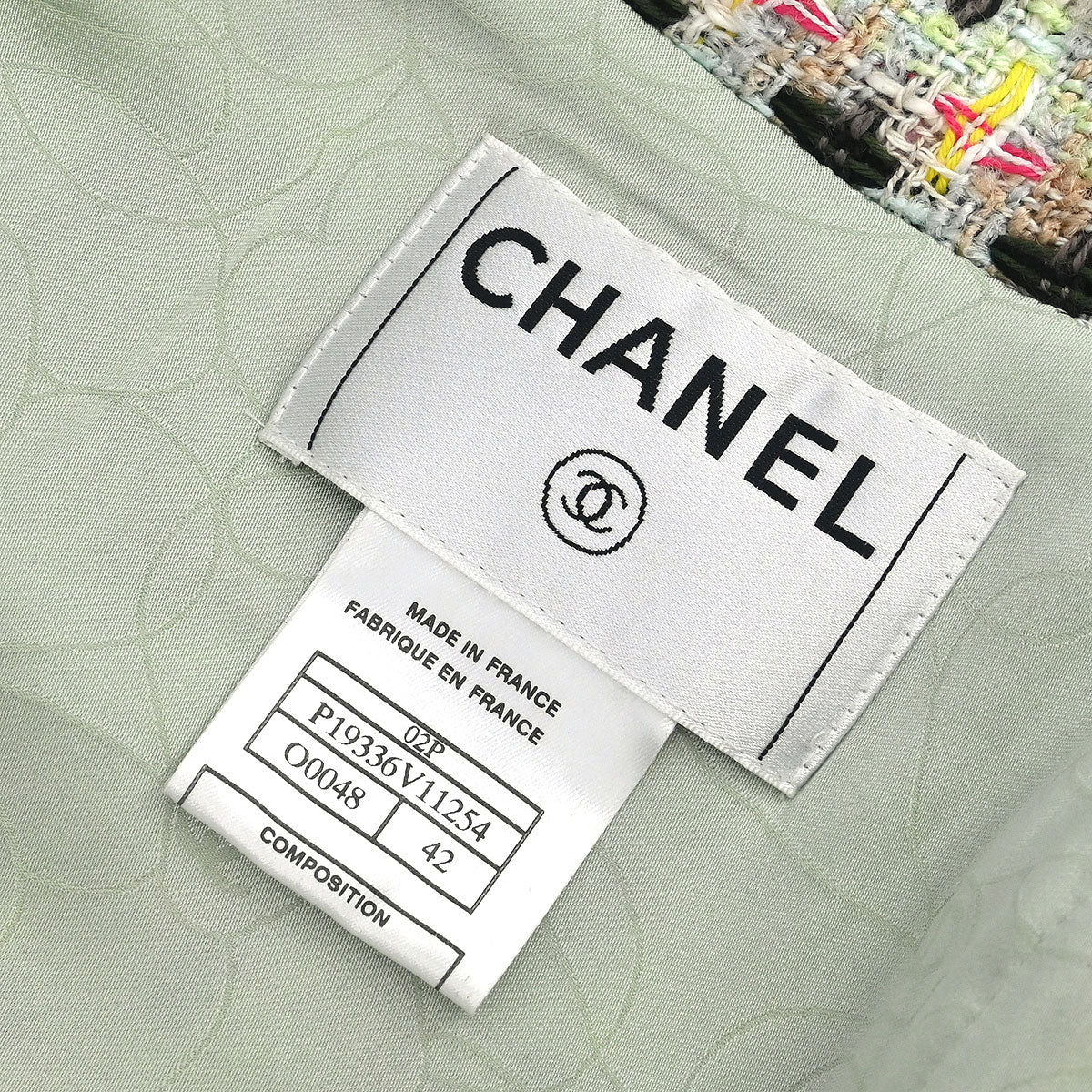 Chanel 2002 Zip Up Jacket Light Green #42