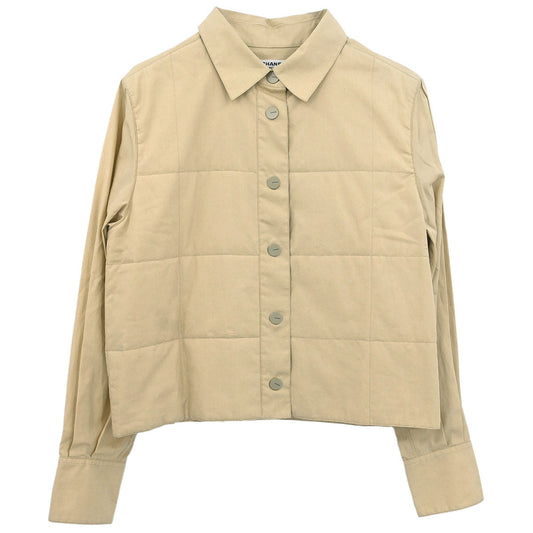 Chanel Single Breasted Jacket Beige #38