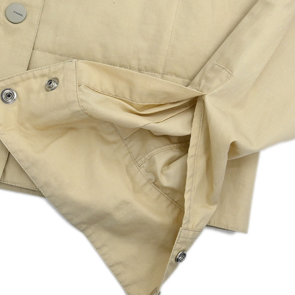 Chanel Single Breasted Jacket Beige #38