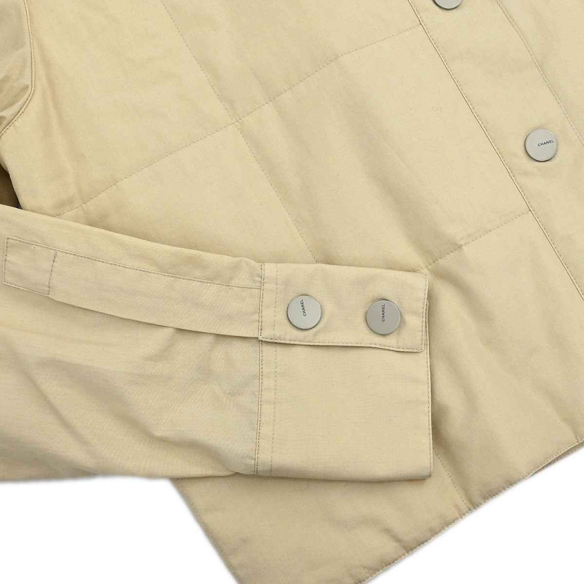 Chanel Single Breasted Jacket Beige #38