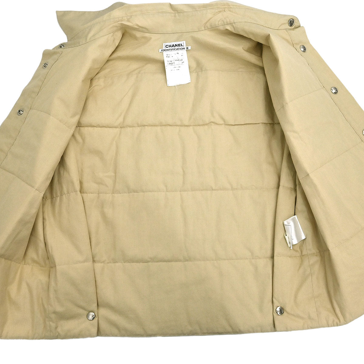 Chanel Single Breasted Jacket Beige #38