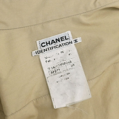 Chanel Single Breasted Jacket Beige #38
