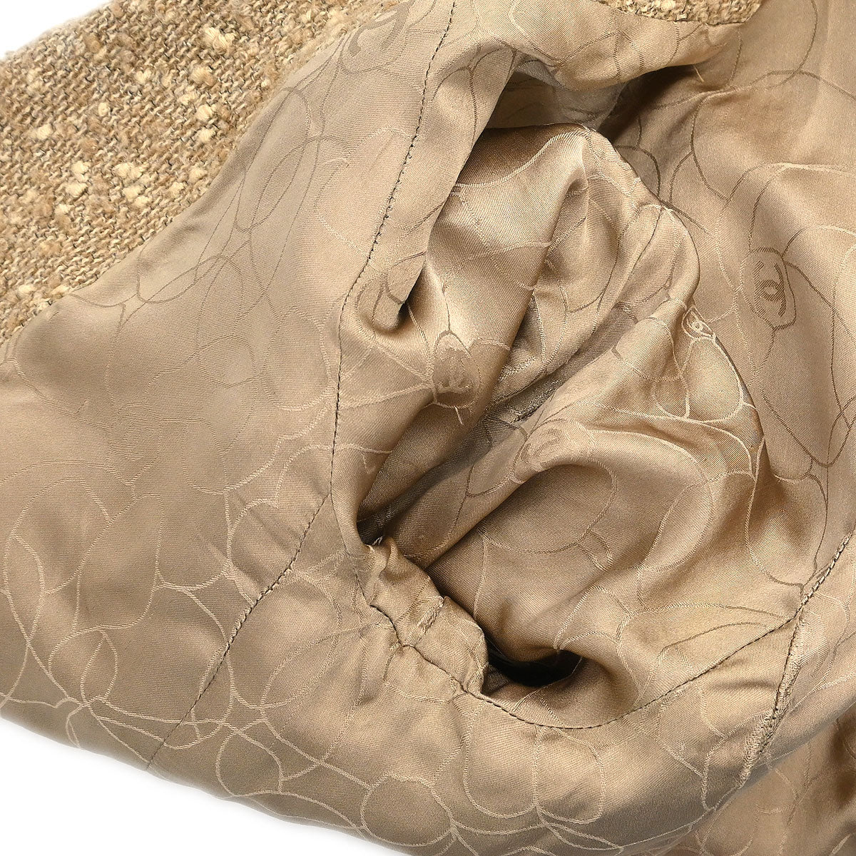 Chanel 2001 Single Breasted Coat Beige #38