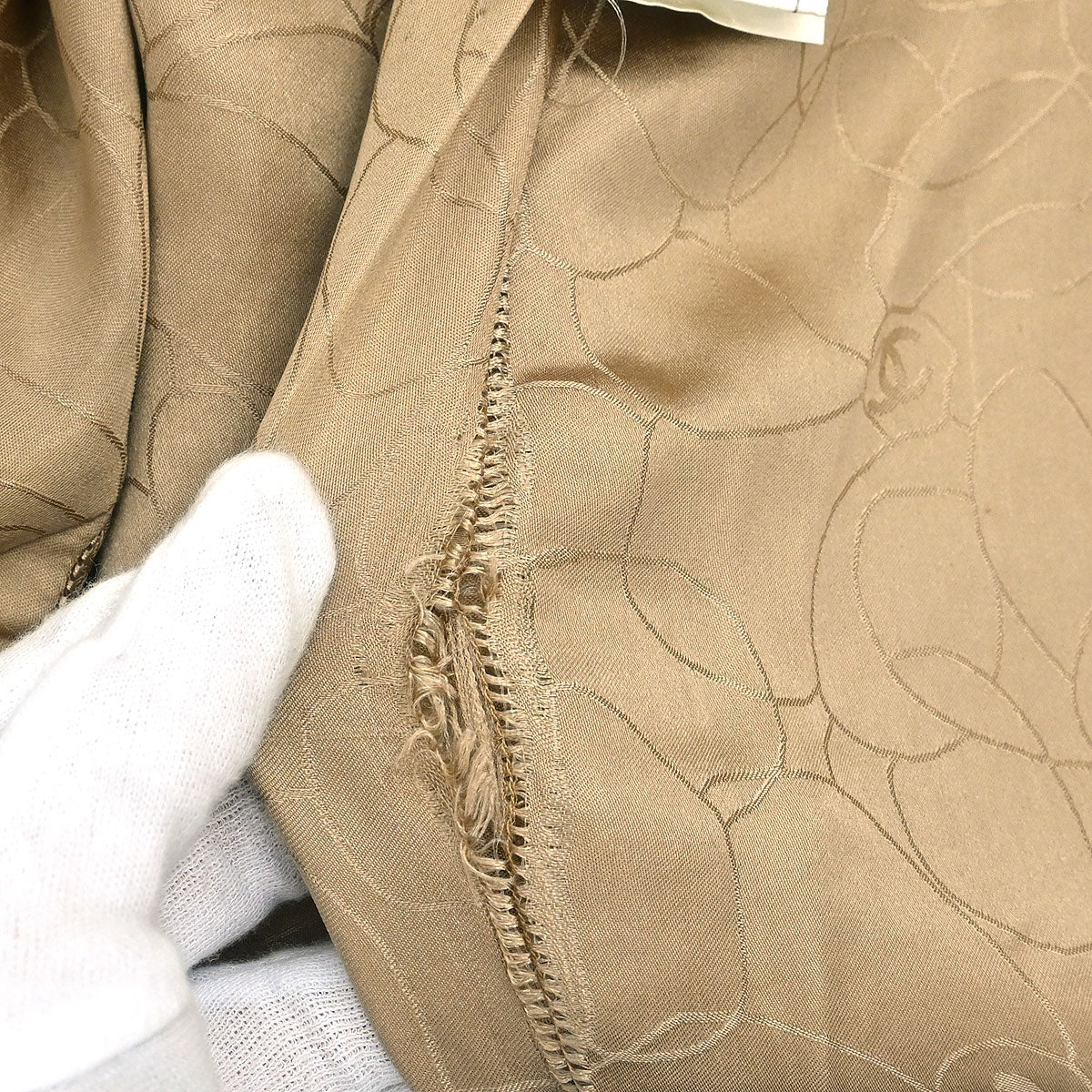 Chanel 2001 Single Breasted Coat Beige #38