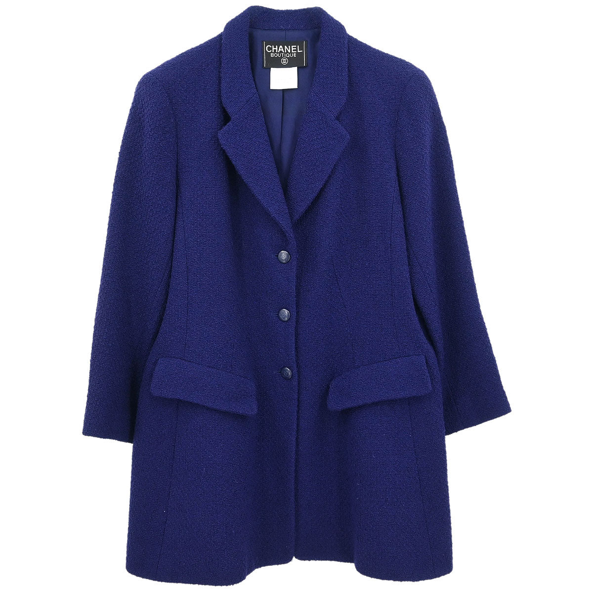 Chanel 1996 Single Breasted Jacket Navy #44
