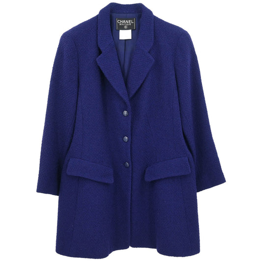 Chanel 1996 Single Breasted Jacket Navy #44