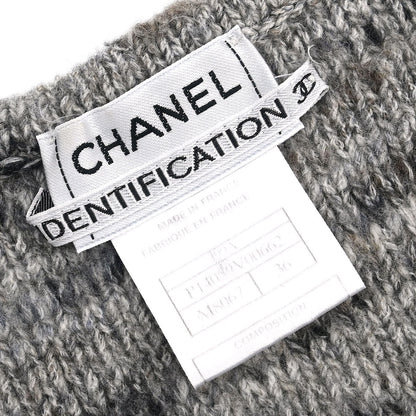 Chanel 2009 Sleeveless Jacket Vest Gray #36