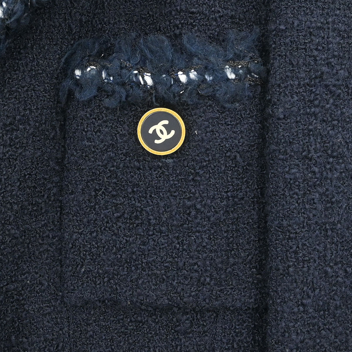 Chanel 1994 Setup Suit Jacket Skirt Navy #38