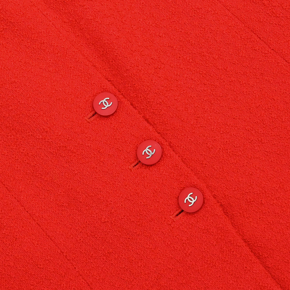 Chanel 1996 Setup Suit Jacket Skirt Red #40