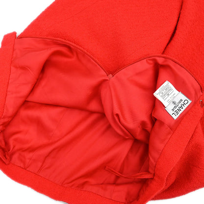 Chanel 1996 Setup Suit Jacket Skirt Red #40