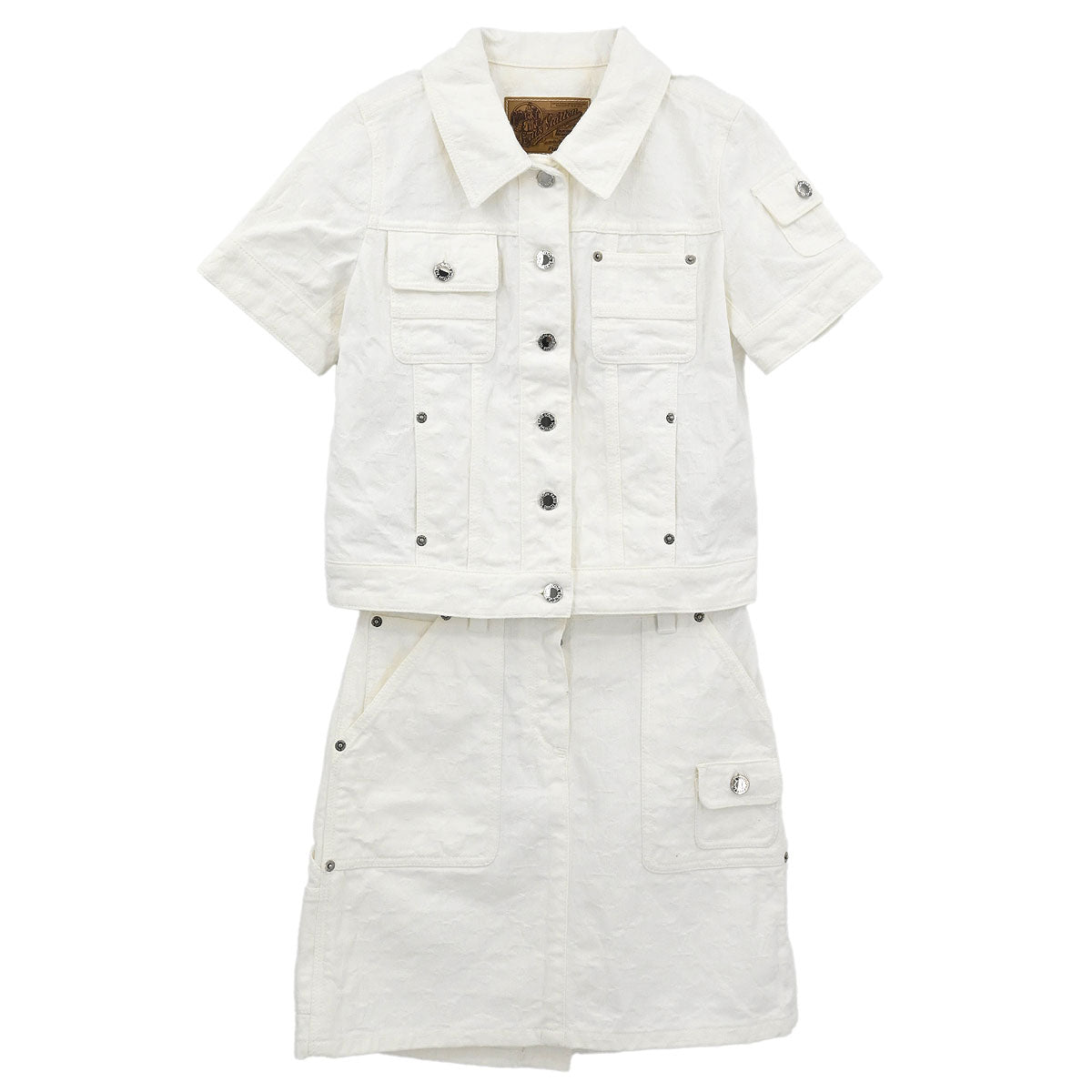 Louis Vuitton 2006 Setup Suit Jacket Skirt White #34