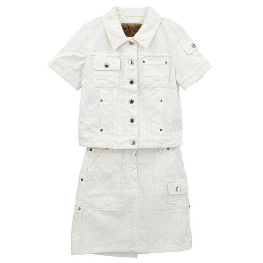 Louis Vuitton 2006 Setup Suit Jacket Skirt White #34