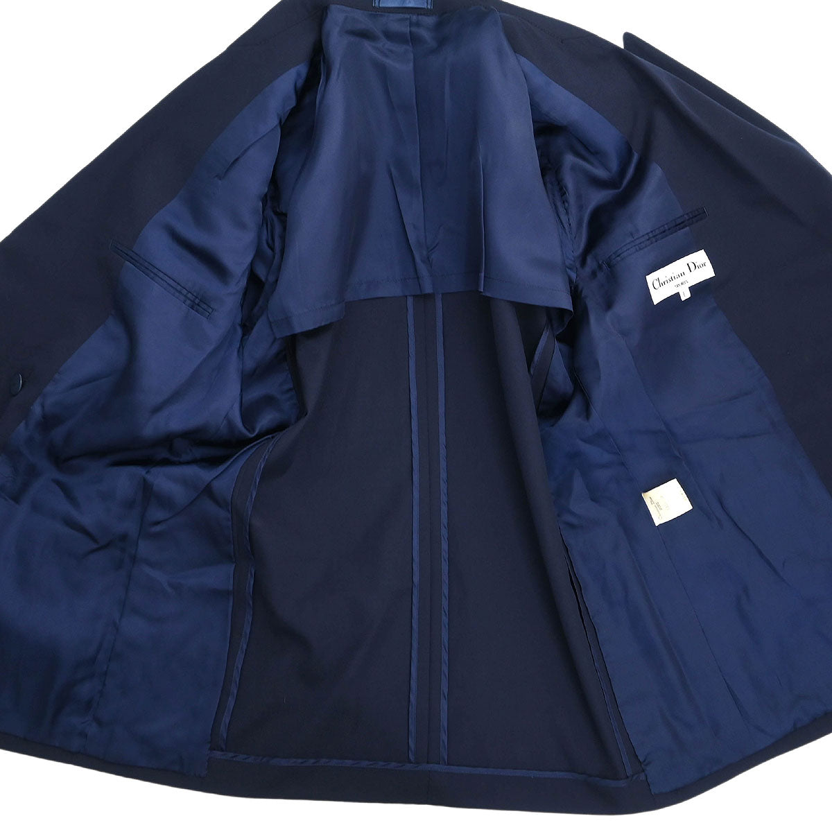Christian Dior 2003 Setup Suit Jacket Skirt Navy #L