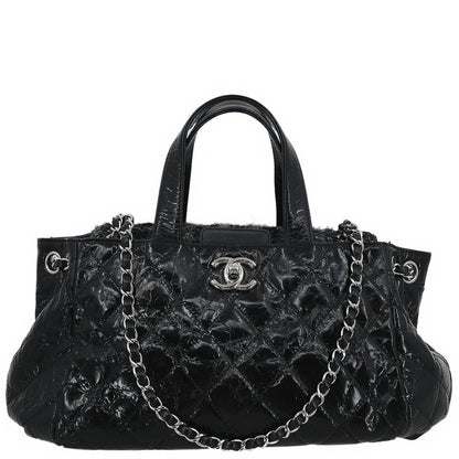 Chanel 2008-2009 Black Calfskin Portobello 2way Shoulder Handbag