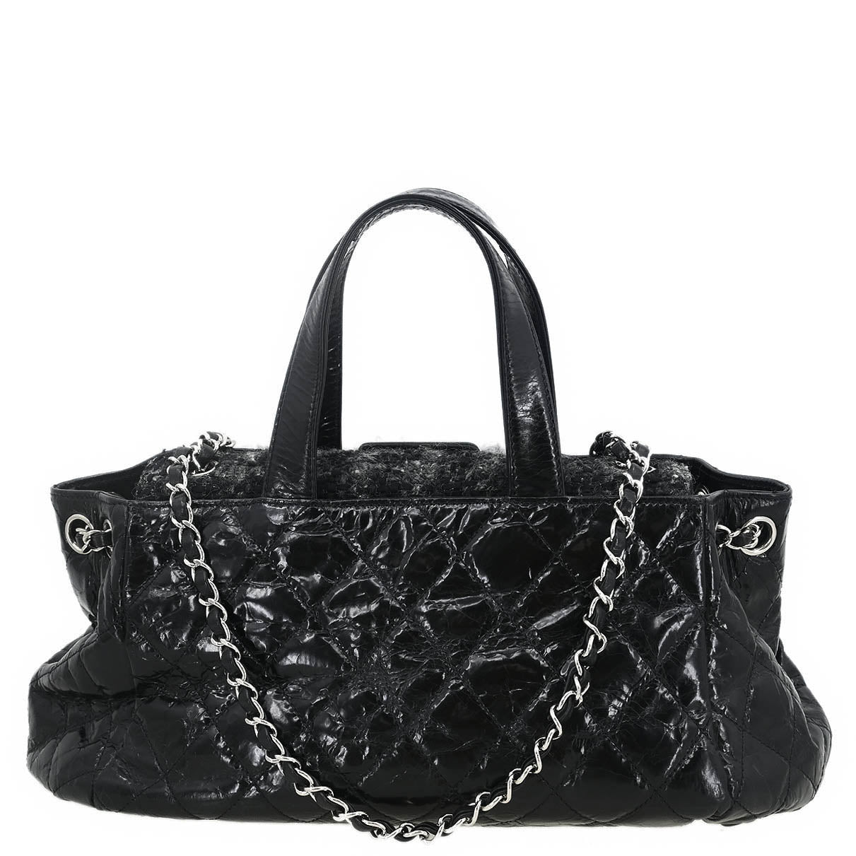 Chanel 2008-2009 Black Calfskin Portobello 2way Shoulder Handbag