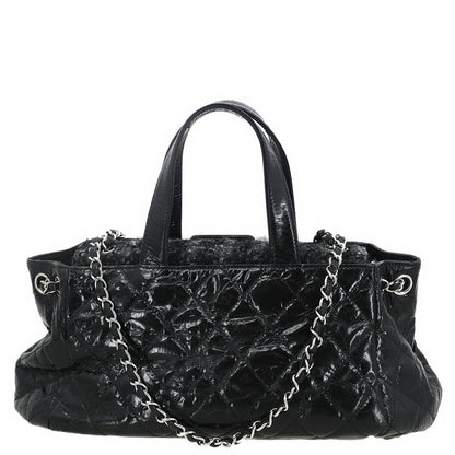 Chanel 2008-2009 Black Calfskin Portobello 2way Shoulder Handbag