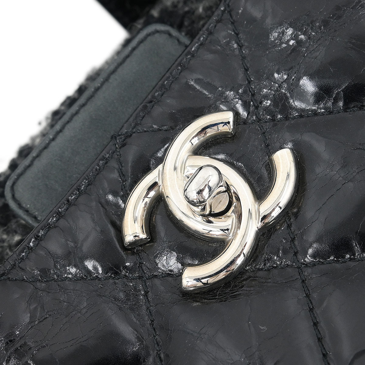 Chanel 2008-2009 Black Calfskin Portobello 2way Shoulder Handbag