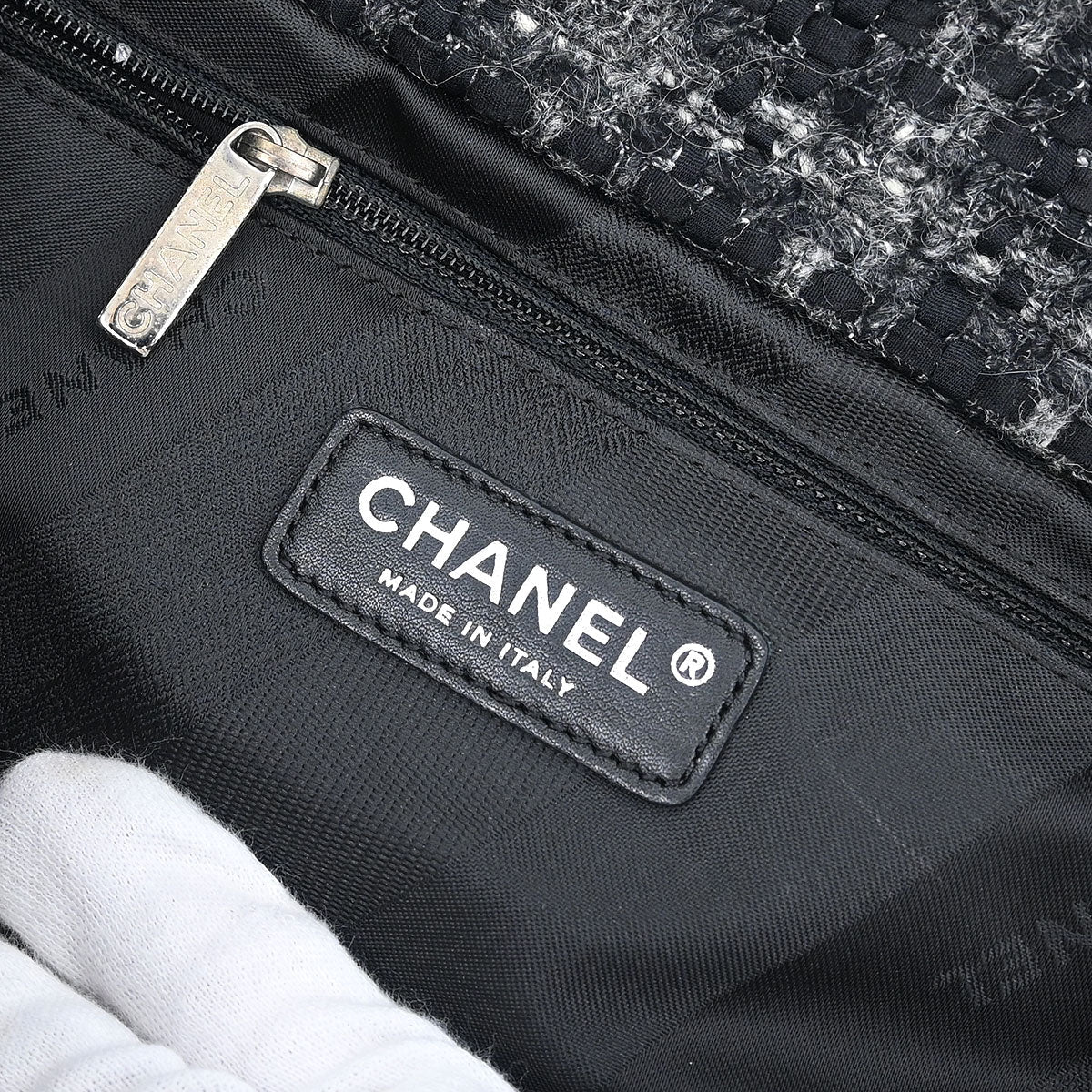 Chanel 2008-2009 Black Calfskin Portobello 2way Shoulder Handbag