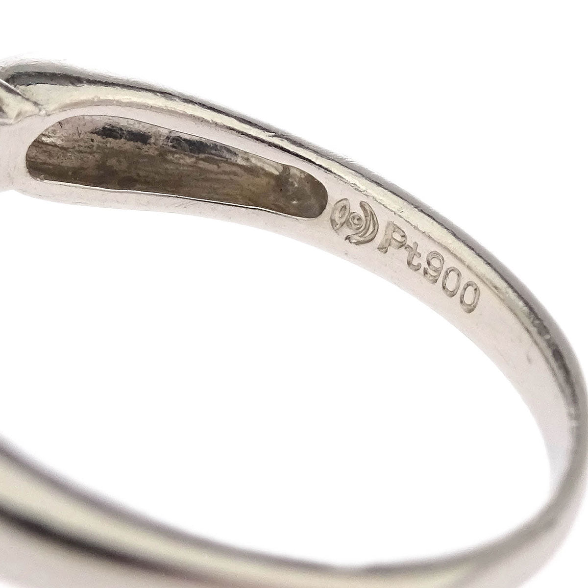 Tasaki Ring Pt900 Genuine Pearl Diamond Silver #49