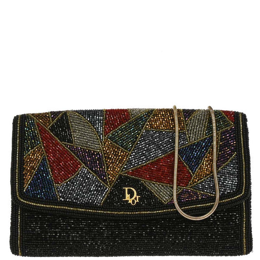 Christian Dior Black Beads Shoulder Bag