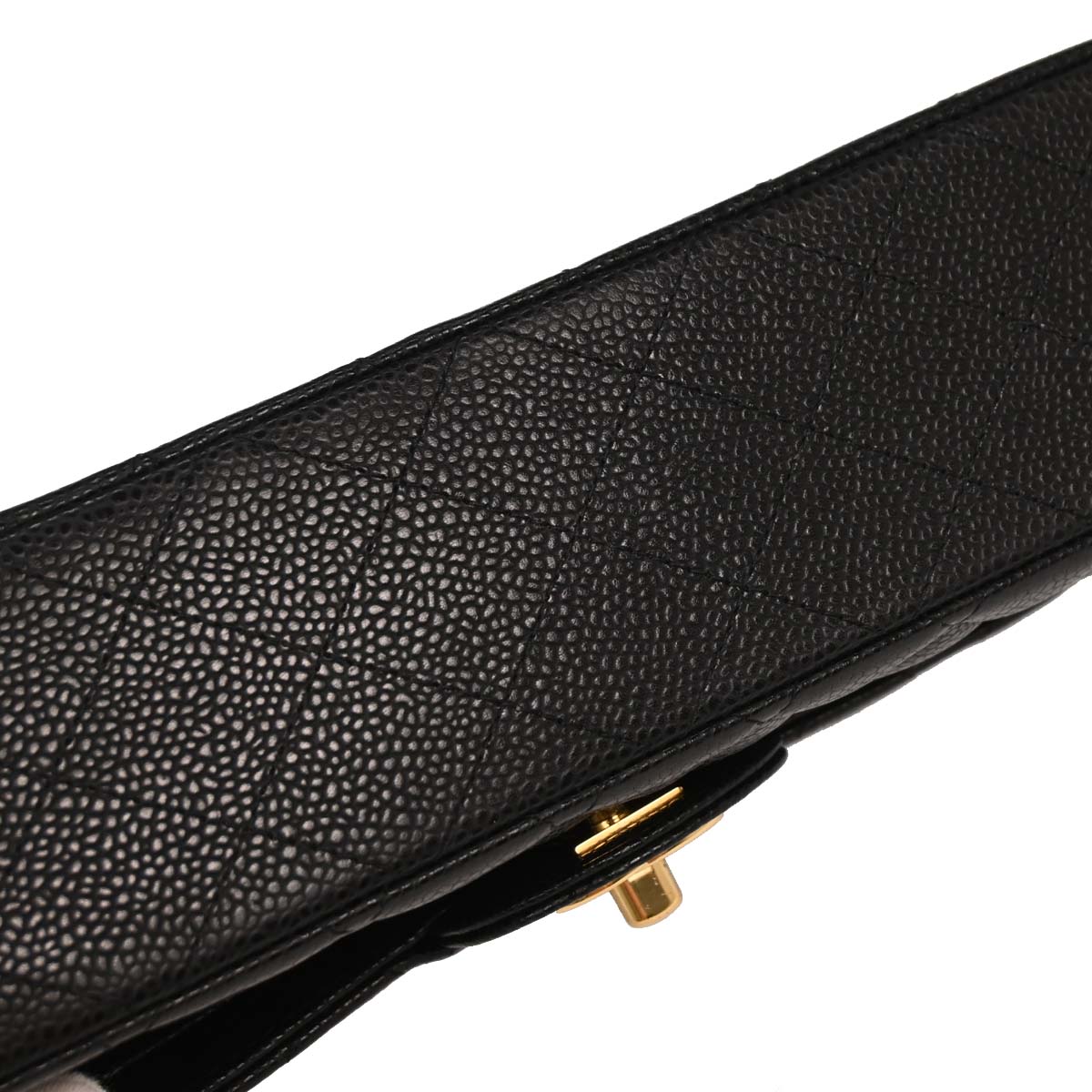 Chanel 2009-2010 Black Caviar Medium Classic Double Flap Shoulder Bag