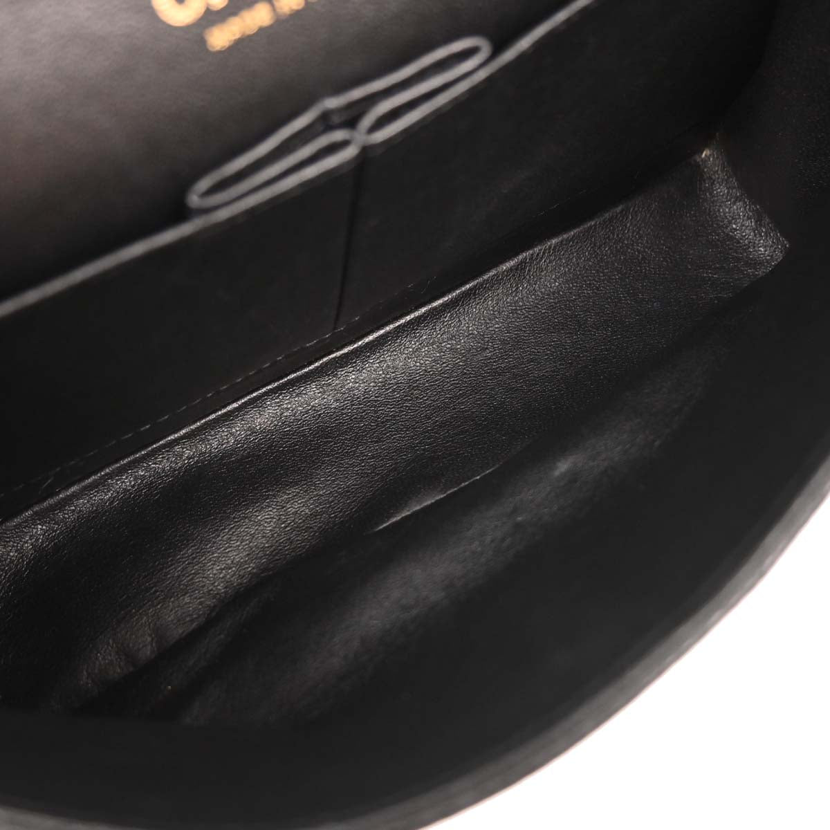 Chanel 2009-2010 Black Caviar Medium Classic Double Flap Shoulder Bag