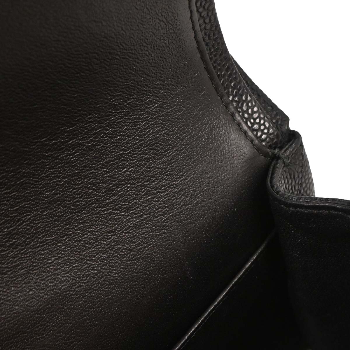 Chanel 2009-2010 Black Caviar Medium Classic Double Flap Shoulder Bag