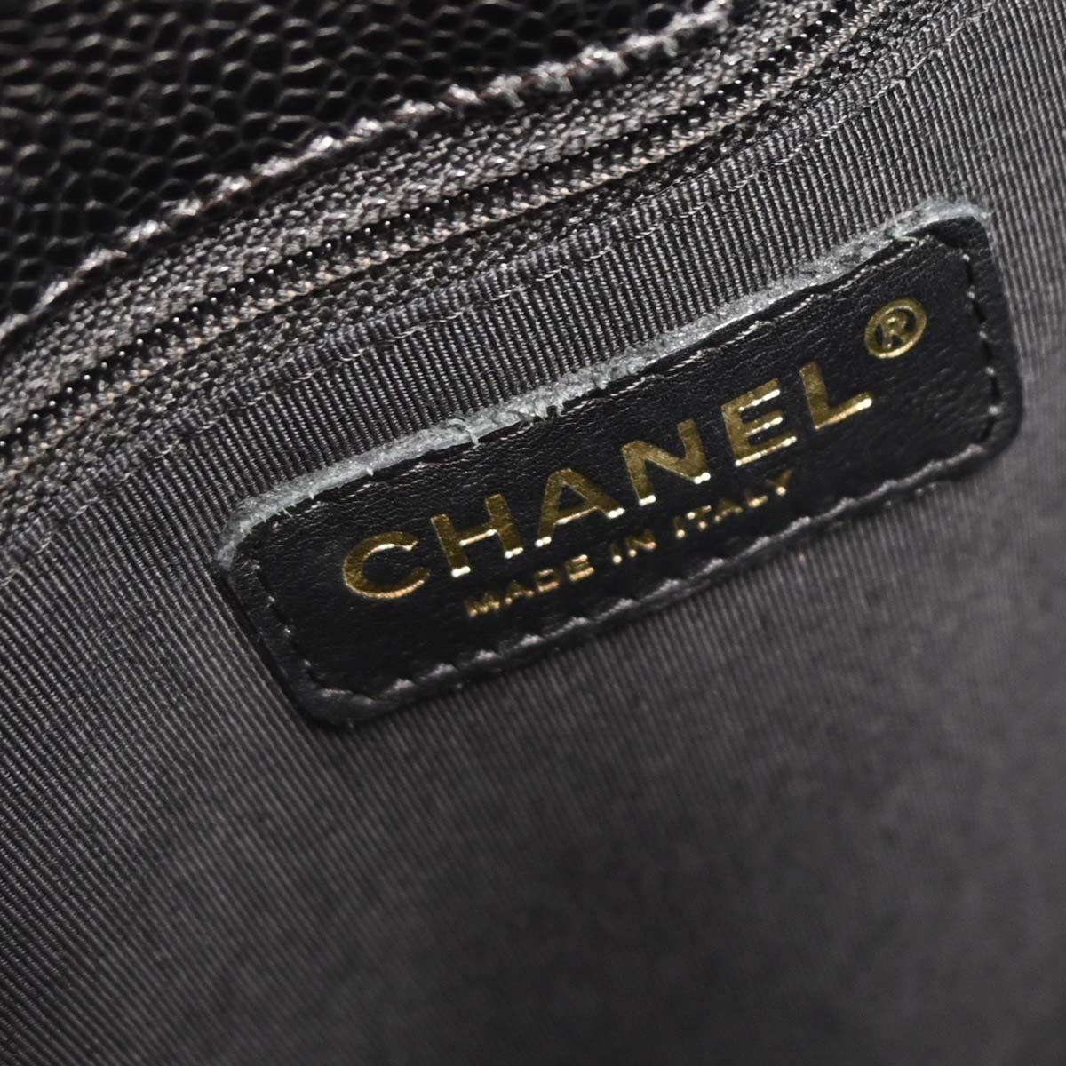 Chanel 2004-2005 Black Caviar Petite Shopping Tote PST Chain Handbag