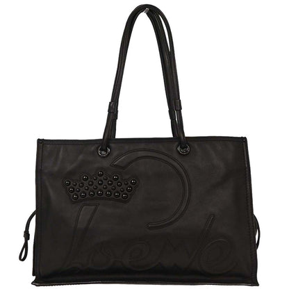 Loewe * Black Leather Tote Handbag