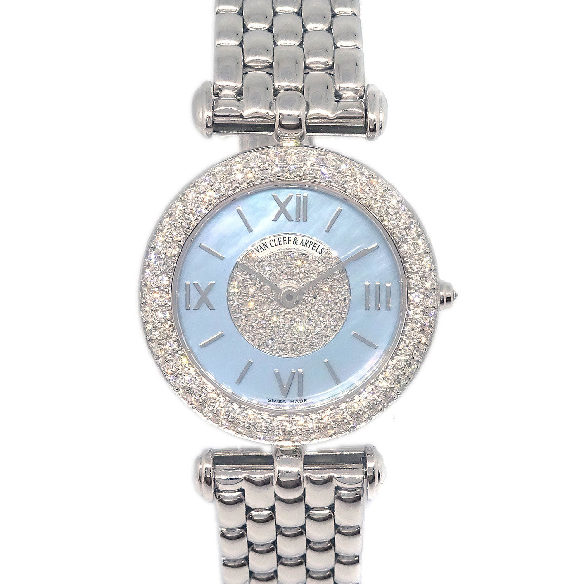 Van Cleef & Arpels Ref.3334B2 Sport 2 Ice Blue Diamond 18KWG Quartz Watch