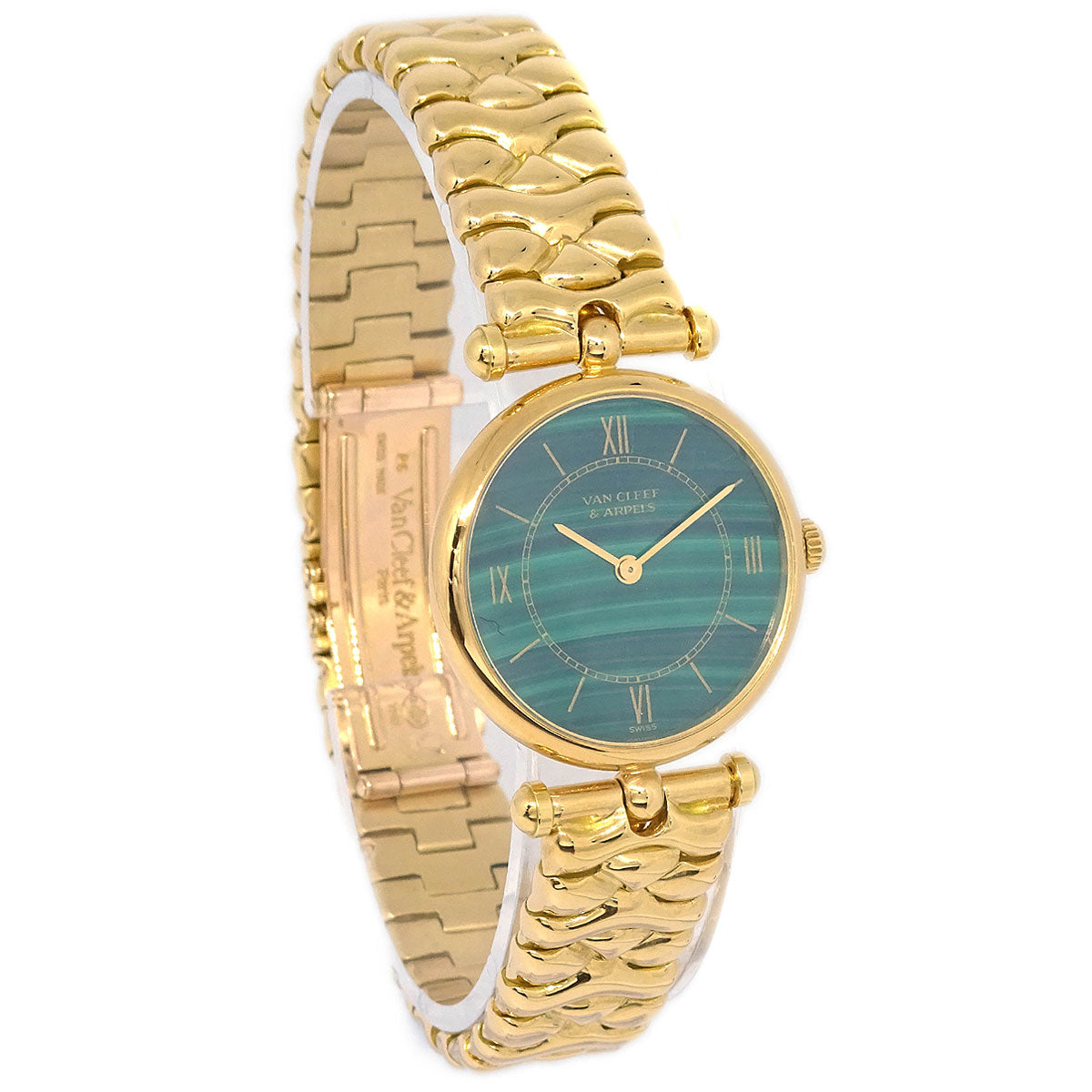 Van Cleef & Arpels Ref.1860151 La Collection Malachite Quartz Watch 18KYG