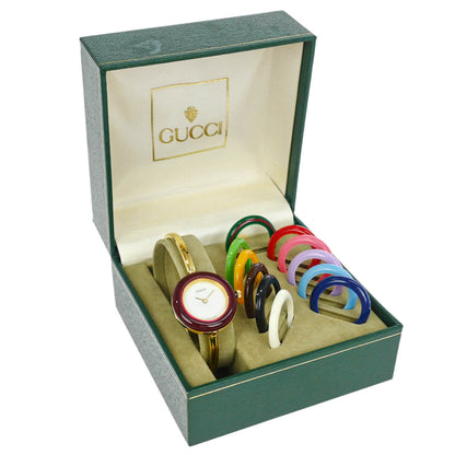 Gucci 11/12.2 Change Bezel Chameleon Quartz Watch SS