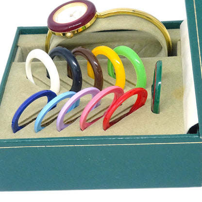 Gucci 11/12.2 Change Bezel Chameleon Quartz Watch SS