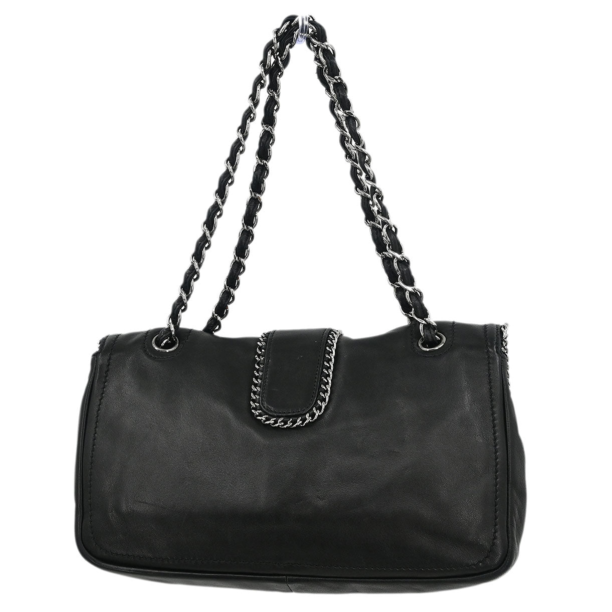 Chanel Black Calfskin Luxury Line Madison Flap Shoulder Bag