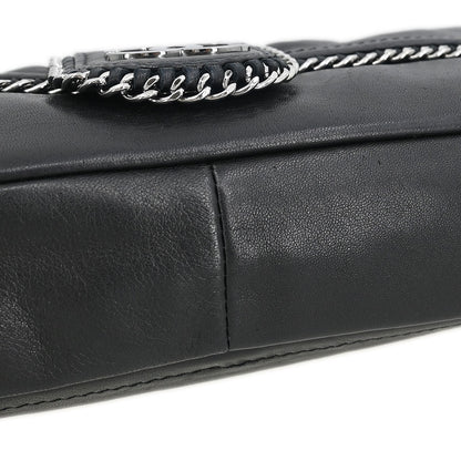 Chanel Black Calfskin Luxury Line Madison Flap Shoulder Bag