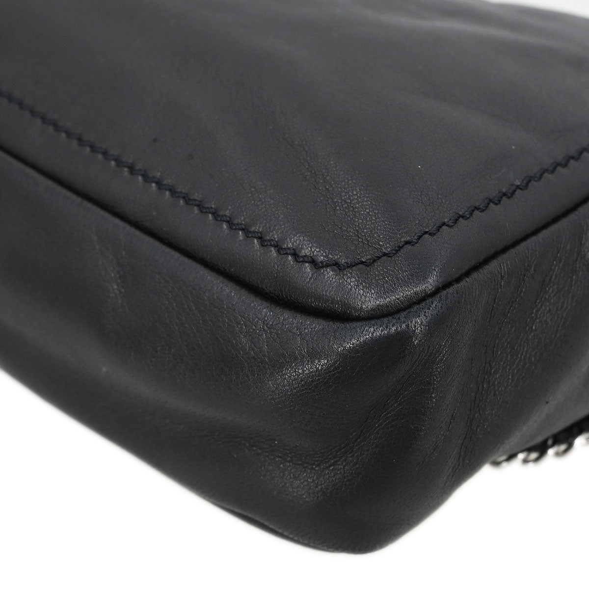 Chanel Black Calfskin Luxury Line Madison Flap Shoulder Bag