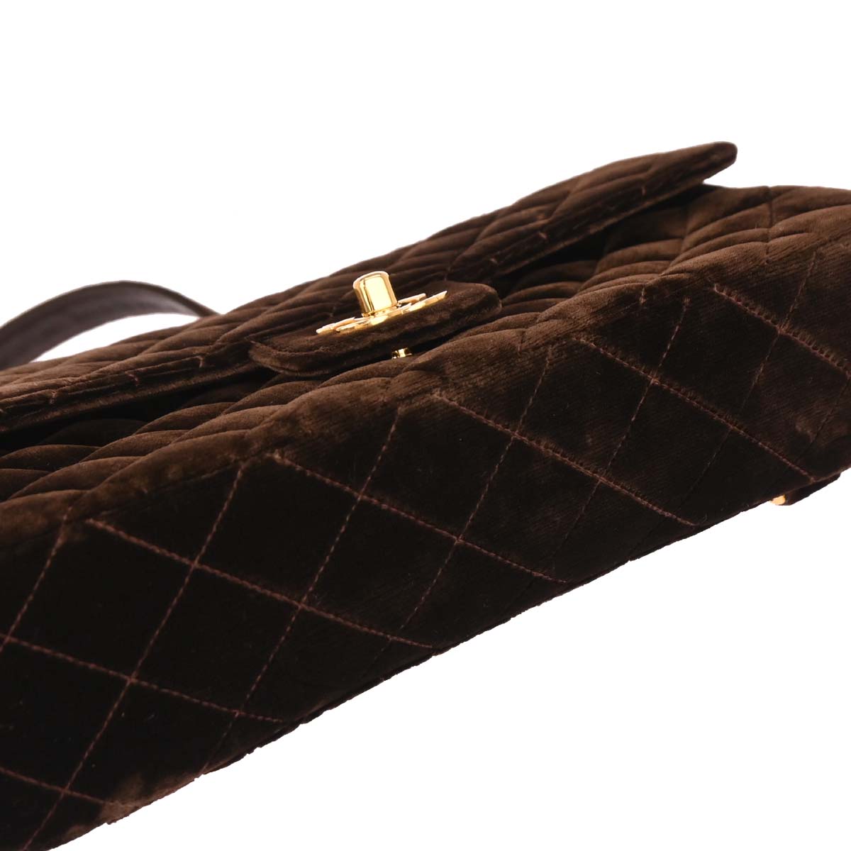 Chanel Brown Velvet Chain Backpack